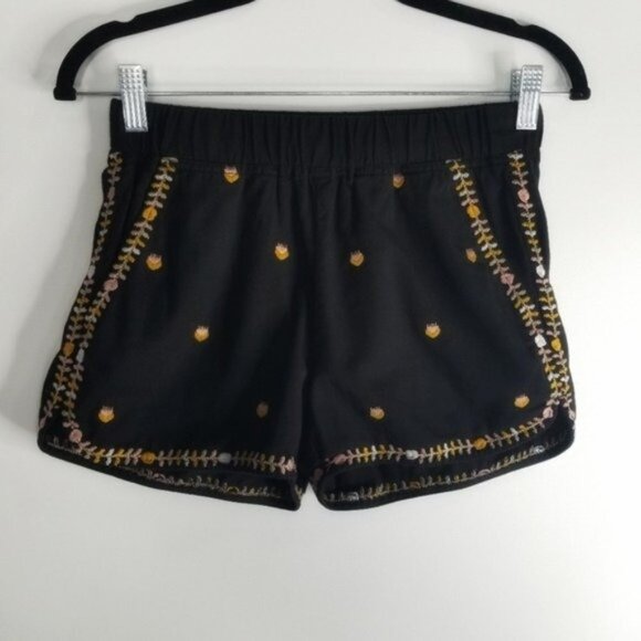 Madewell Women’s Black Embroidered Springtime Pull On Shorts Size XXS - Picture 3 of 7